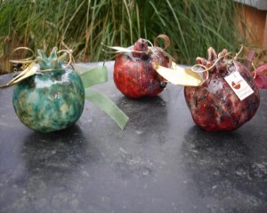Ceramic pomegranates
